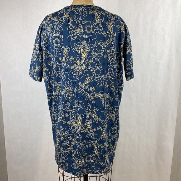 LuLaRoe Minnie Mouse Irma Top Shirt Tunic Disney Camera Blue Small - Picture 4 of 9